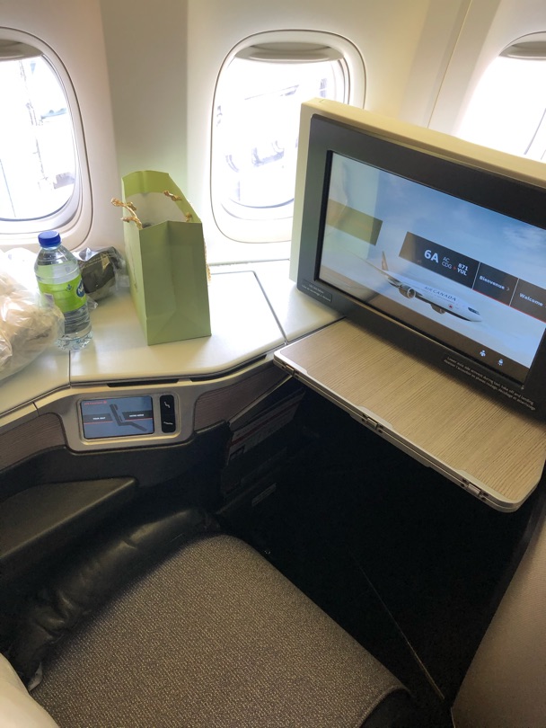 Air Canada business class - paris to Montréal 