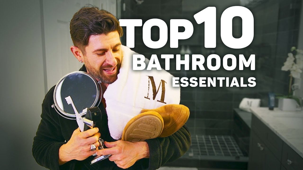 TOP 10 Men's Bathroom Essentials EVERY Guy Needs! (BADASS Bathroom)